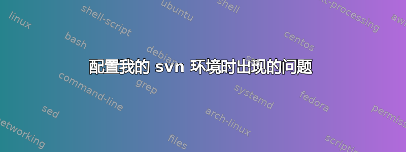 配置我的 svn 环境时出现的问题