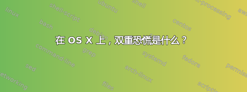 在 OS X 上，双重恐慌是什么？