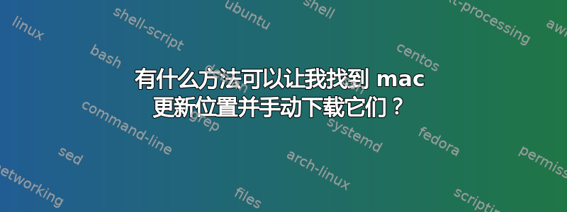 有什么方法可以让我找到 mac 更新位置并手动下载它们？