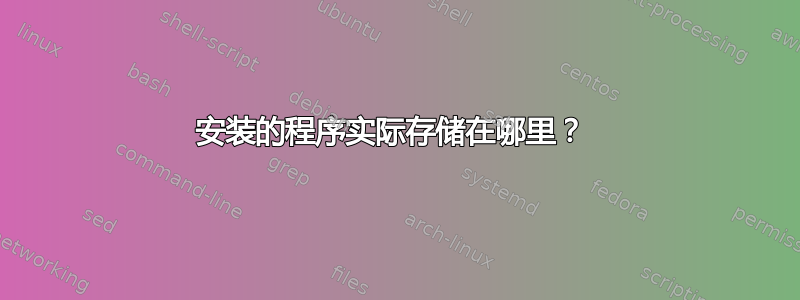 安装的程序实际存储在哪里？ 