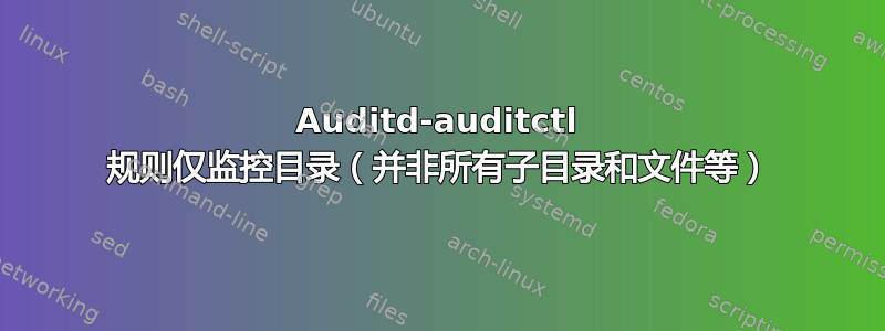 Auditd-auditctl 规则仅监控目录（并非所有子目录和文件等）