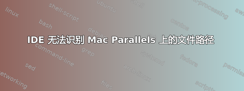 IDE 无法识别 Mac Parallels 上的文件路径