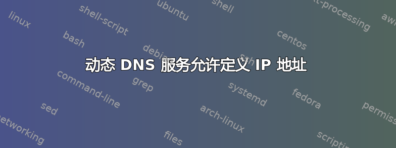 动态 DNS 服务允许定义 IP 地址