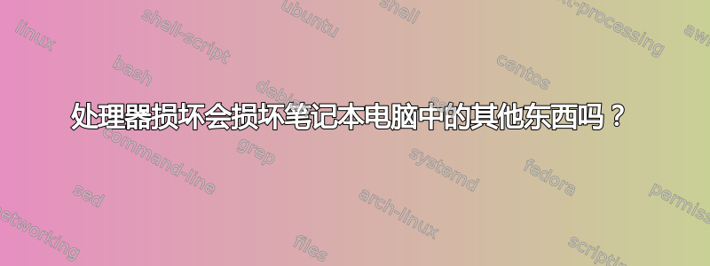 处理器损坏会损坏笔记本电脑中的其他东西吗？