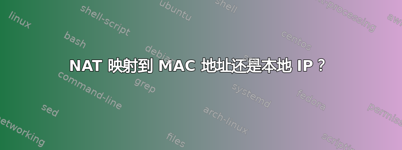 NAT 映射到 MAC 地址还是本地 IP？