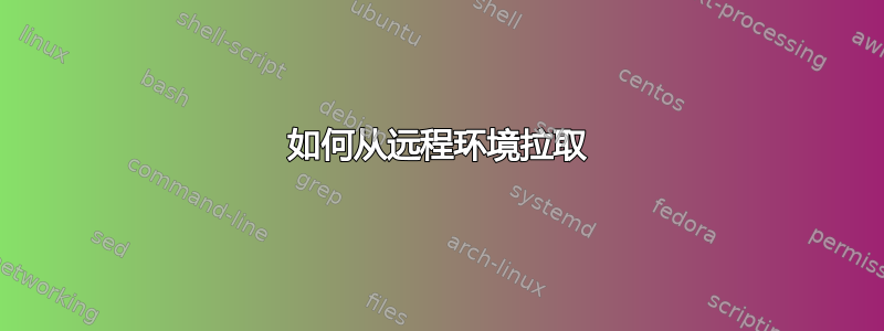 如何从远程环境拉取