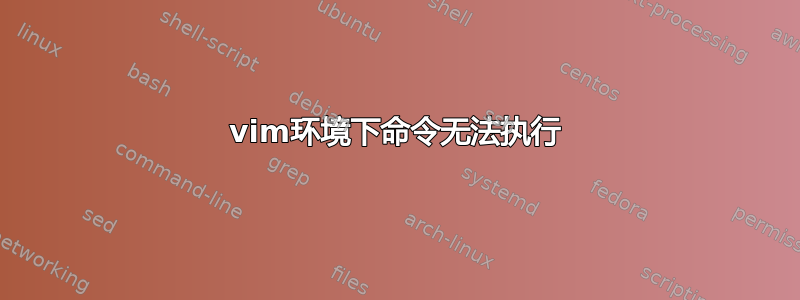 vim环境下命令无法执行