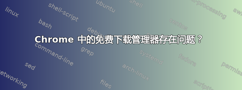 Chrome 中的免费下载管理器存在问题？