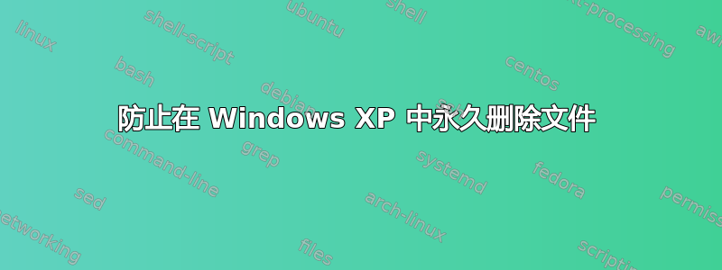 防止在 Windows XP 中永久删除文件