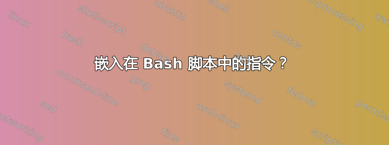 嵌入在 Bash 脚本中的指令？