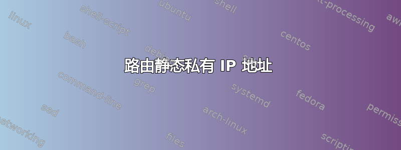 路由静态私有 IP 地址