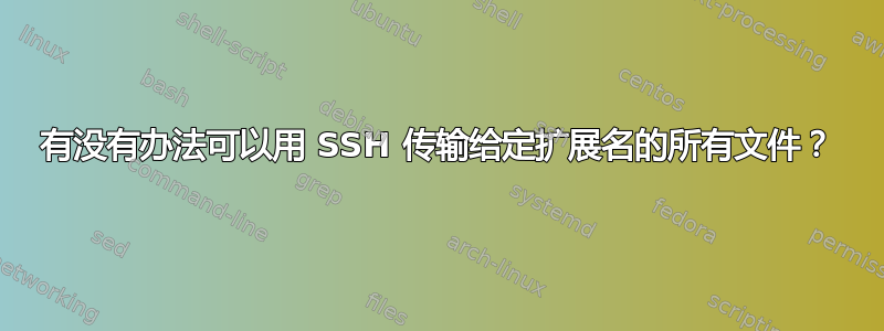 有没有办法可以用 SSH 传输给定扩展名的所有文件？