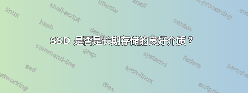 SSD 是否是长期存储的良好介质？