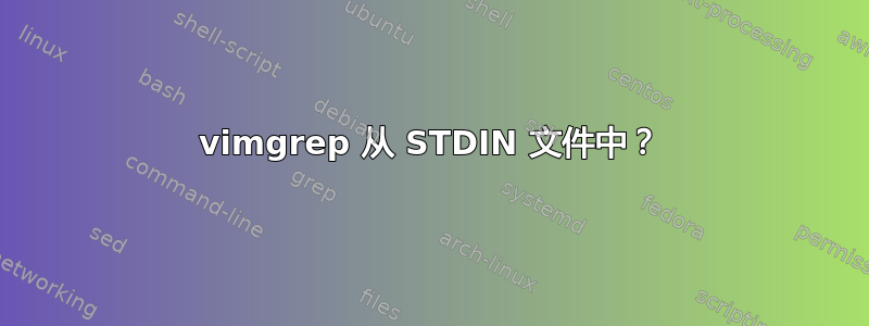 vimgrep 从 STDIN 文件中？