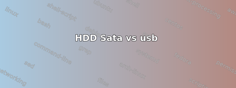 HDD Sata vs usb