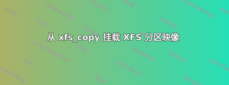 从 xfs_copy 挂载 XFS 分区映像