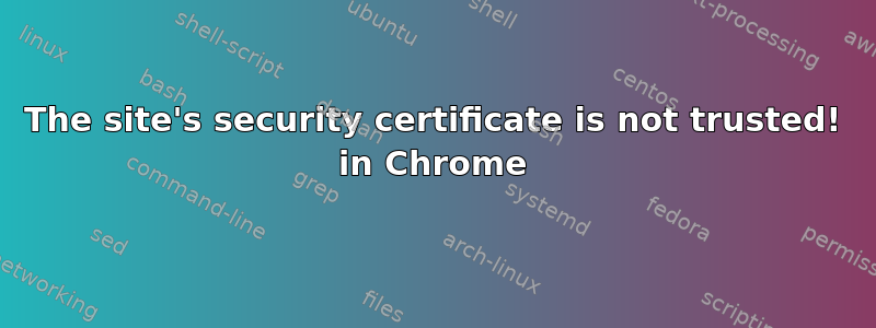 The site's security certificate is not trusted! in Chrome