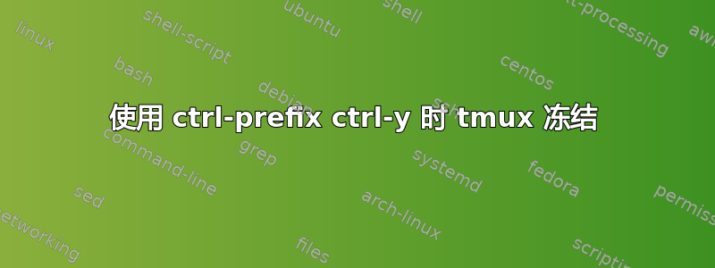 使用 ctrl-prefix ctrl-y 时 tmux 冻结