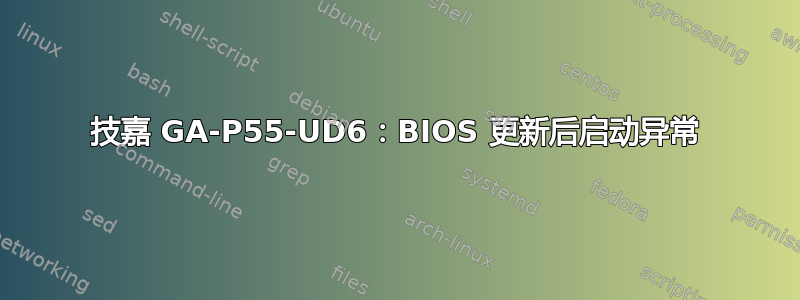 技嘉 GA-P55-UD6：BIOS 更新后启动异常