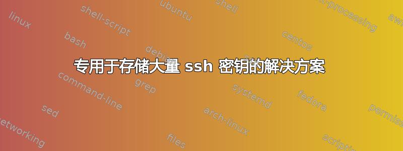 专用于存储大量 ssh 密钥的解决方案