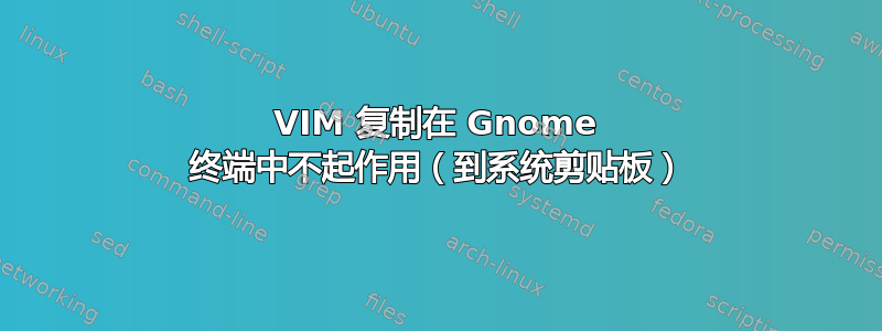 VIM 复制在 Gnome 终端中不起作用（到系统剪贴板）