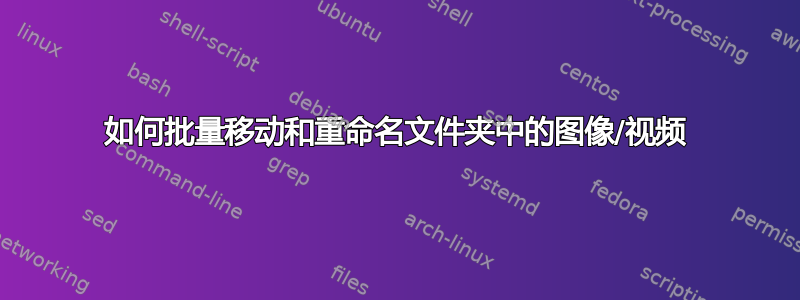 如何批量移动和重命名文件夹中的图像/视频