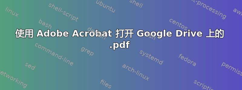 使用 Adob​​e Acrobat 打开 Google Drive 上的 .pdf