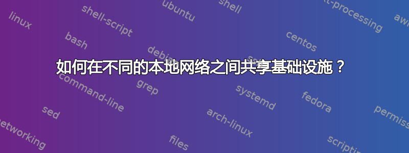 如何在不同的本地网络之间共享基础设施？