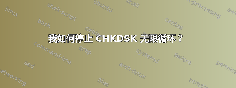 我如何停止 CHKDSK 无限循环？