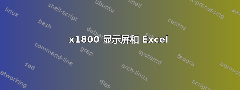 3200x1800 显示屏和 Excel