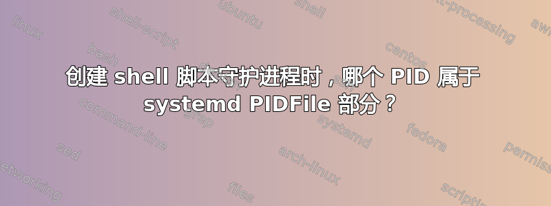 创建 shell 脚本守护进程时，哪个 PID 属于 systemd PIDFile 部分？