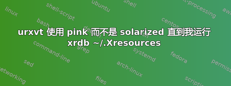 urxvt 使用 pink 而不是 solarized 直到我运行 xrdb ~/.Xresources