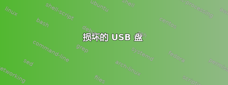 损坏的 USB 盘