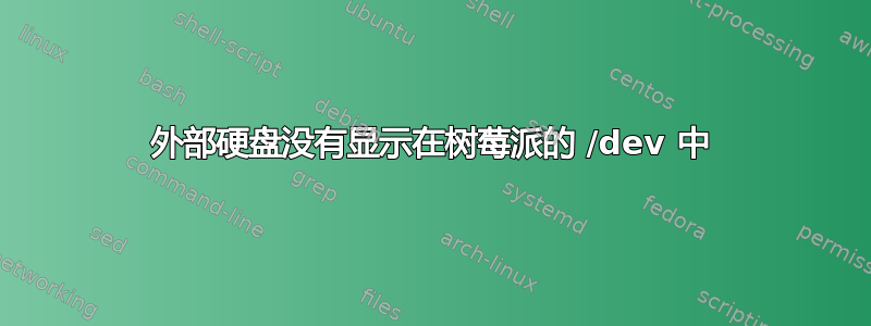 外部硬盘没有显示在树莓派的 /dev 中