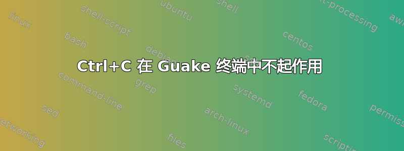 Ctrl+C 在 Guake 终端中不起作用