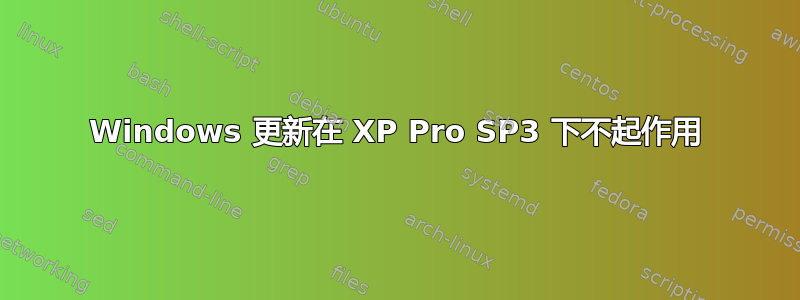 Windows 更新在 XP Pro SP3 下不起作用