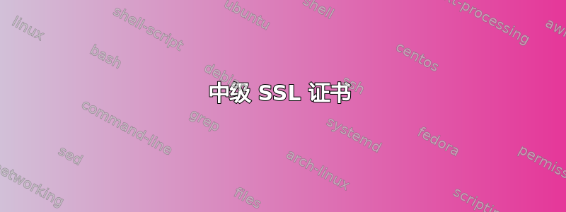 中级 SSL 证书