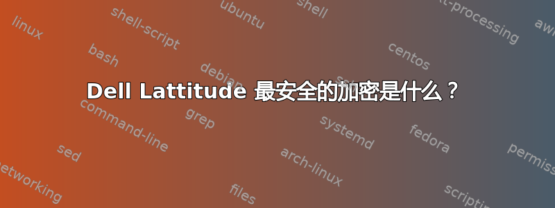 Dell Lattitude 最安全的加密是什么？