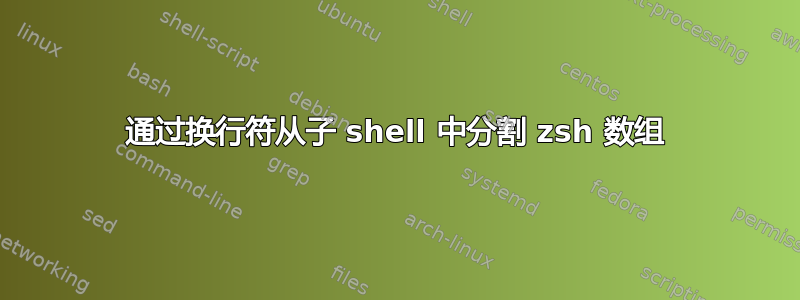 通过换行符从子 shell 中分割 zsh 数组