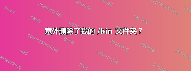 意外删除了我的 /bin 文件夹？