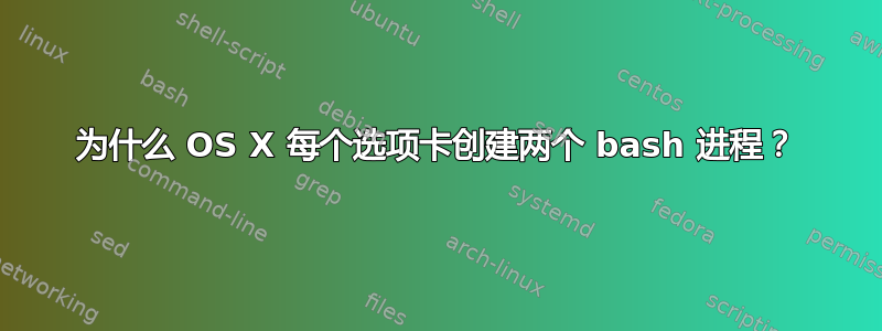 为什么 OS X 每个选项卡创建两个 bash 进程？