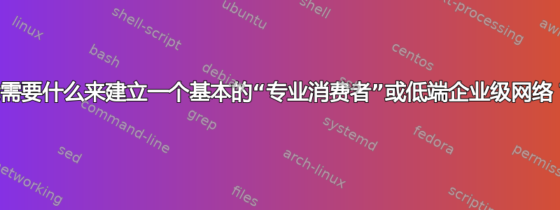 我需要什么来建立一个基本的“专业消费者”或低端企业级网络？