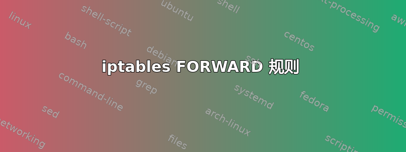 iptables FORWARD 规则