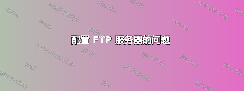 配置 FTP 服务器的问题