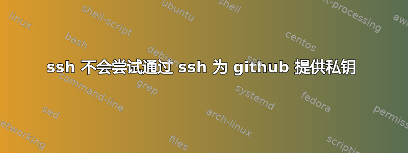 ssh 不会尝试通过 ssh 为 github 提供私钥