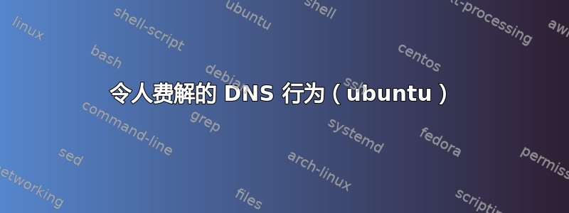 令人费解的 DNS 行为（ubuntu）