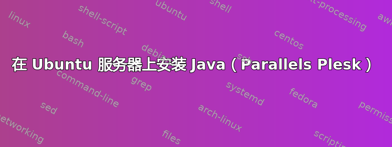 在 Ubuntu 服务器上安装 Java（Parallels Plesk）