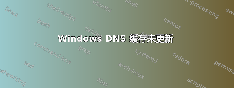 Windows DNS 缓存未更新