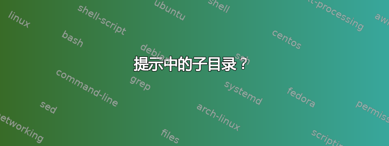 提示中的子目录？