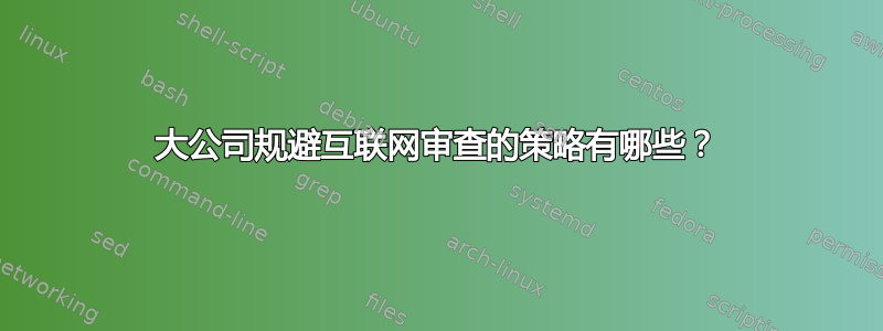 大公司规避互联网审查的策略有哪些？